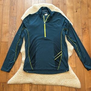 Icebreaker GT Sonic Half-zip long sleeve shirt, forest green, men’s medium